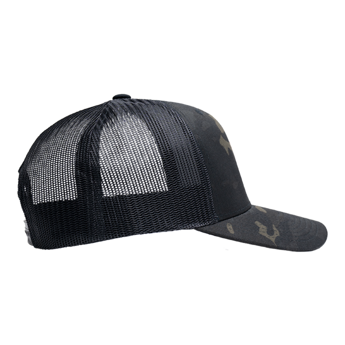 CP Logo Trucker Hat MultiCam Black/ Orange Side
