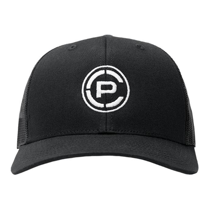CP Logo Trucker Hat Black/ White Front