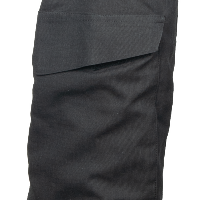 Increased size calf pocket with velcro closure