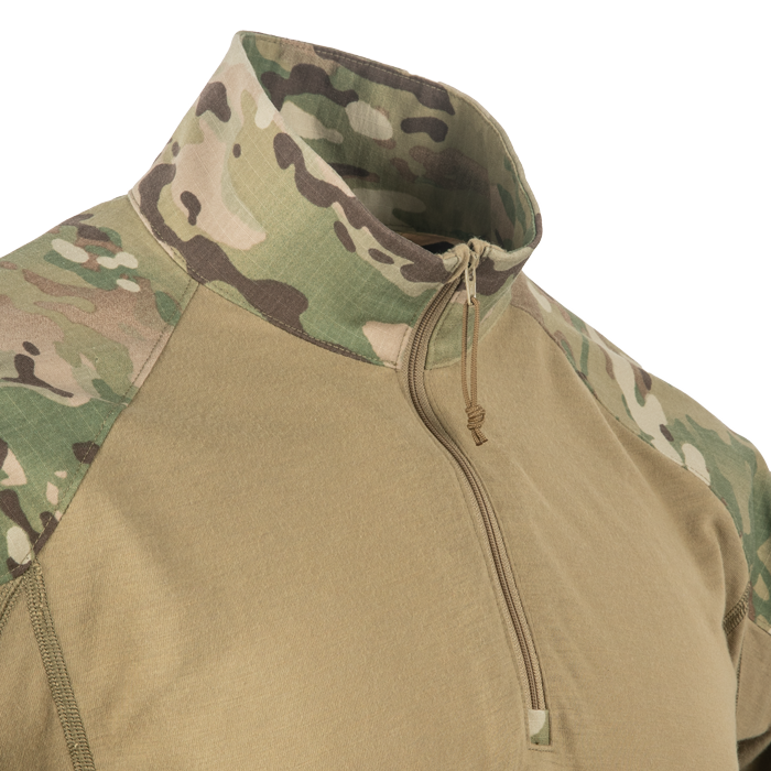 Mid height zip collar