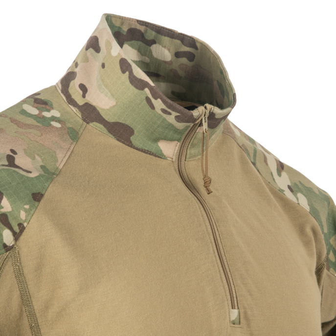 Mid height zip collar