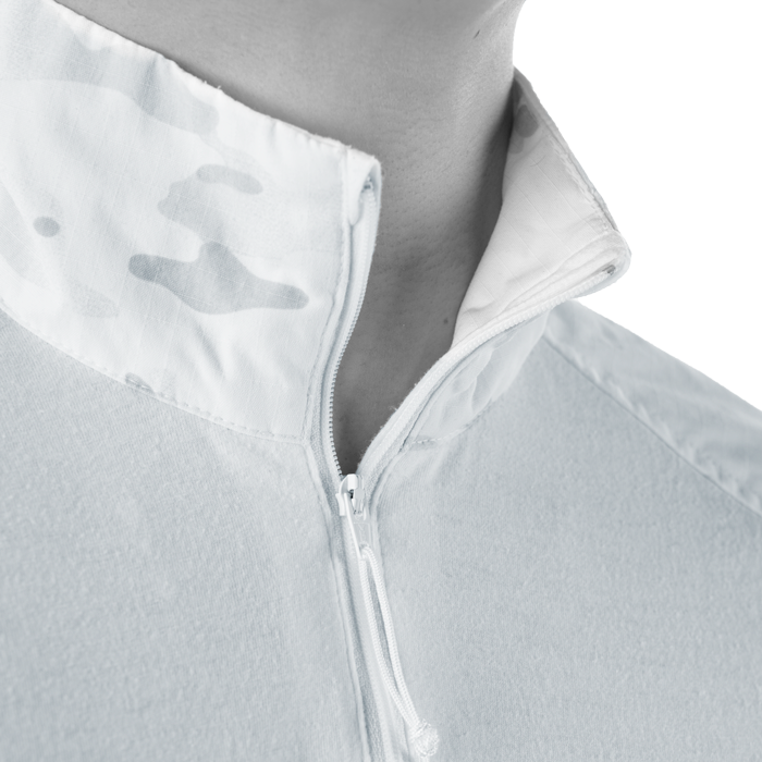 Zippered collar facilitates quick donning and doffing