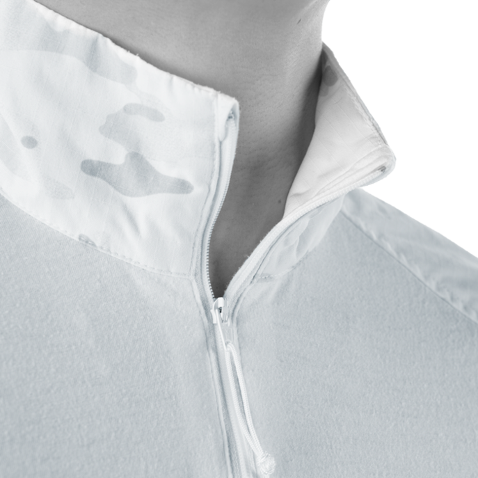 Zippered collar facilitates quick donning and doffing