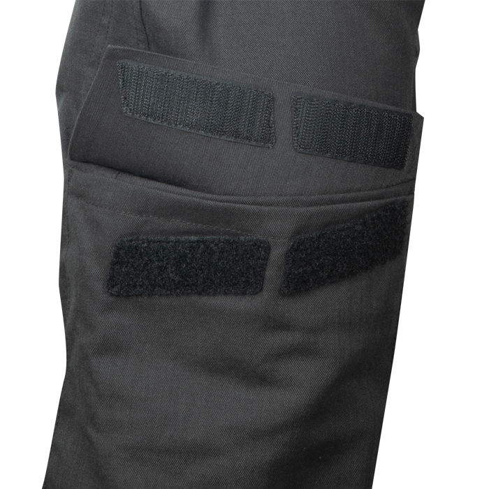 Increased size calf pocket with velcro closure