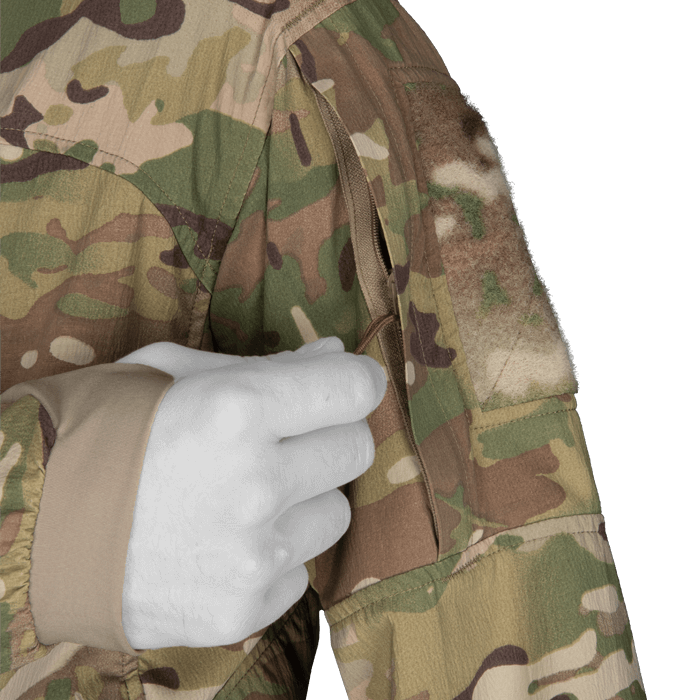 Set in shoulder pocket