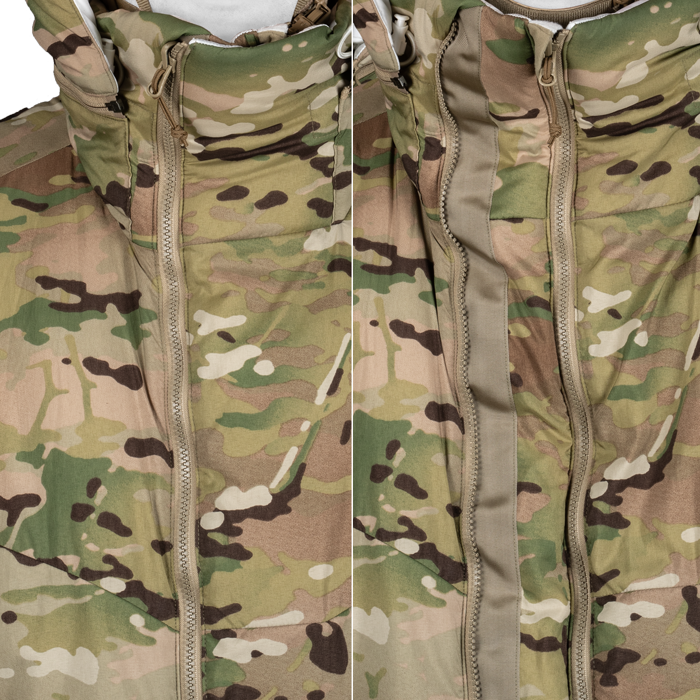 Double front zipper to allow for expansion