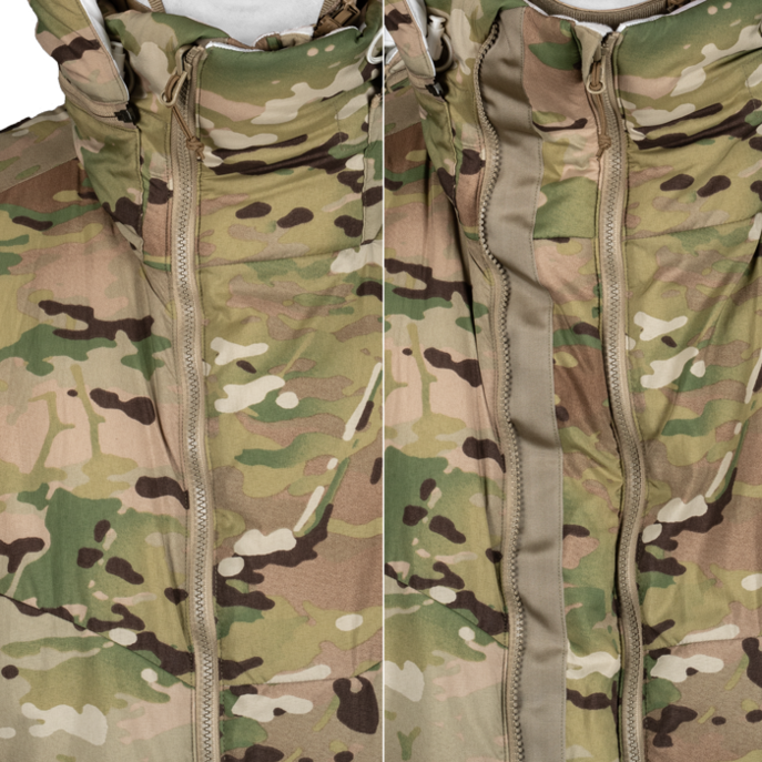 Double front zipper to allow for expansion