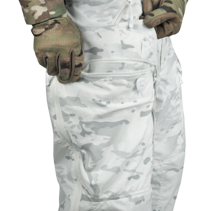 Expandable cargo pocket, thermo bonded Velcro flap, zipper opening Expandable cargo pocket, thermo bonded Velcro flap, zipper opening