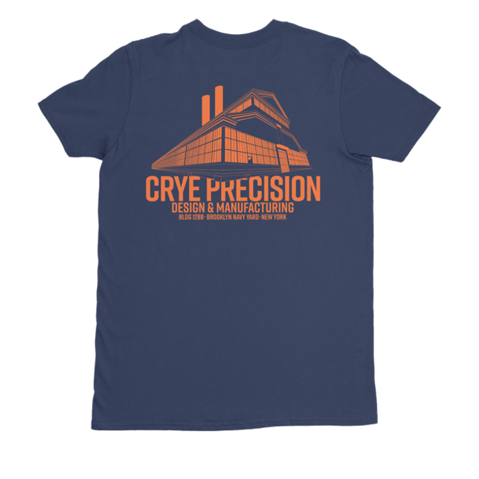 Bldg 128B Tee Navy back