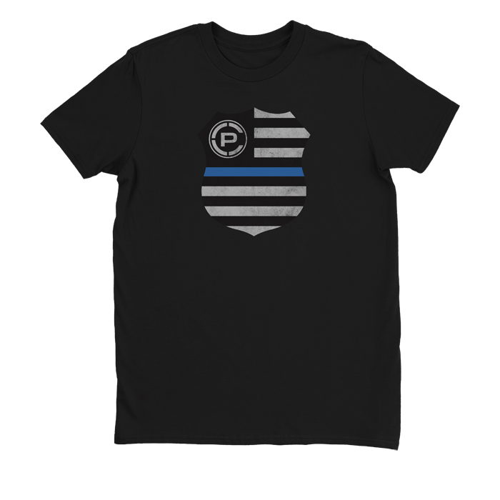 Flag Shield Tee Black front