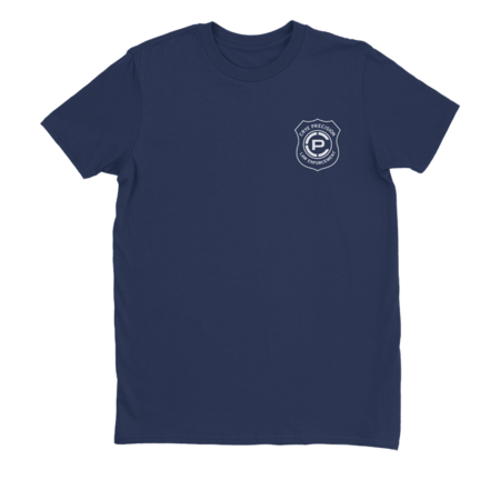 Badge Tee Navy front