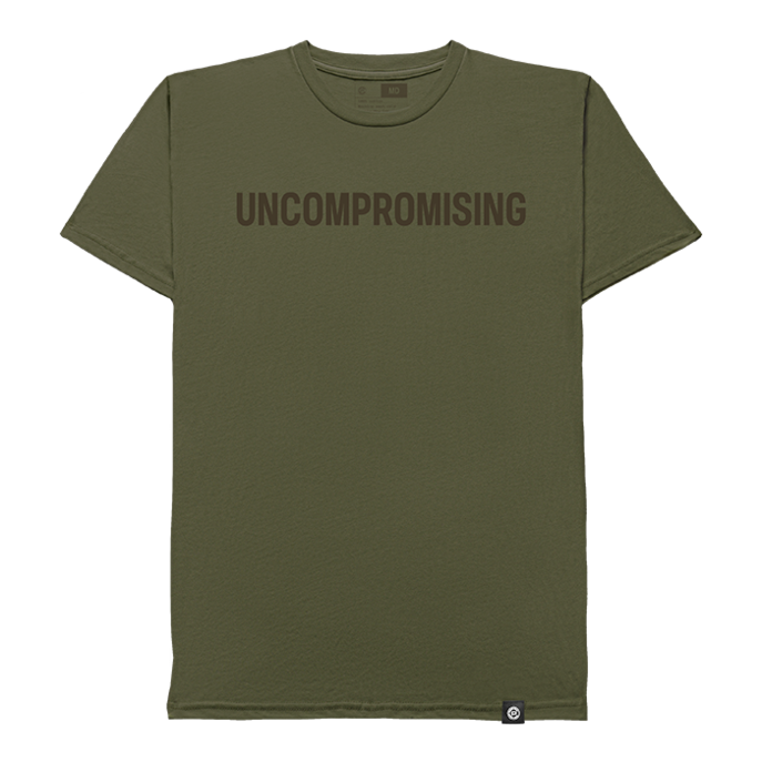 Uncompromising Tee Olive Front