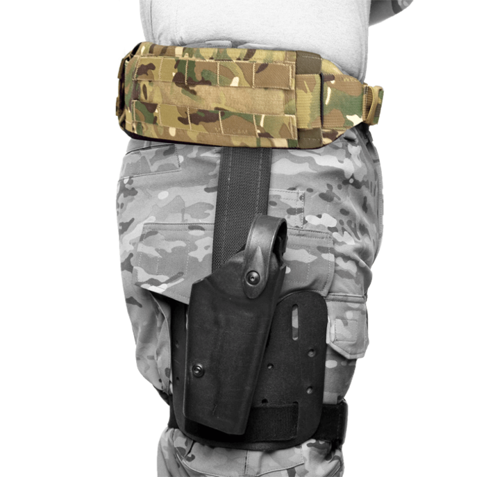 Drop leg holster slots