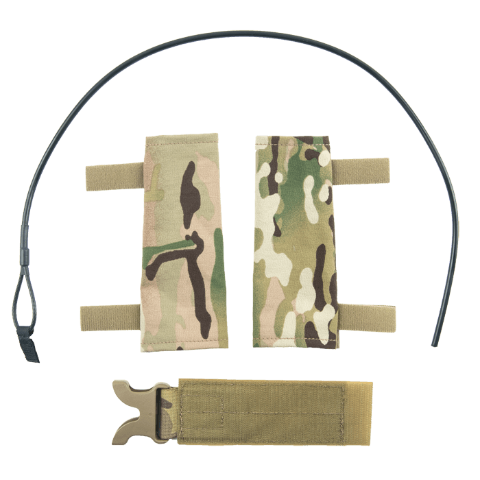 Includes single strap cummerbund, shoulder covers, and emergency doffing cable