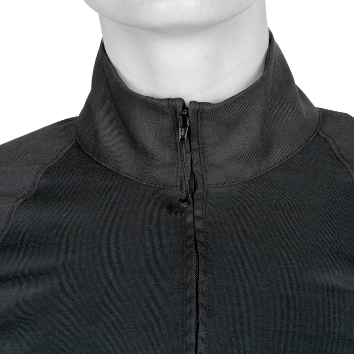 Reduced neck opening and zipper length