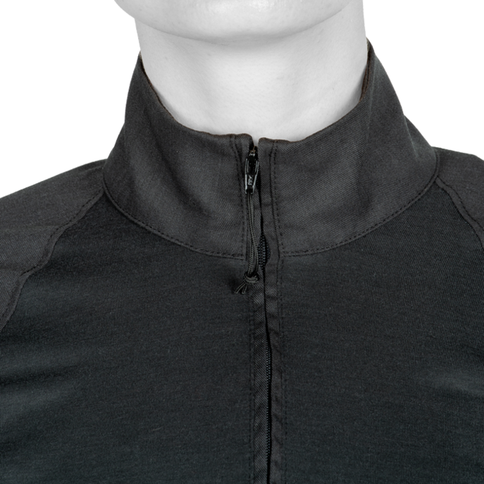 Reduced neck opening and zipper length