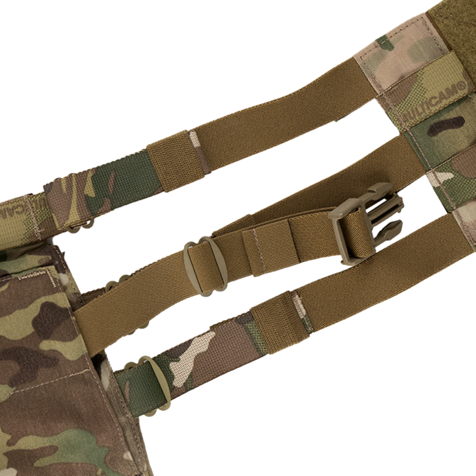 Side elastic for adjustability and a secure fit