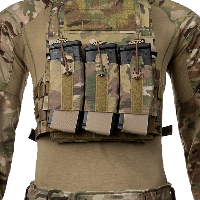 Can be worn as a traditional front flap Can be worn as a traditional front flap