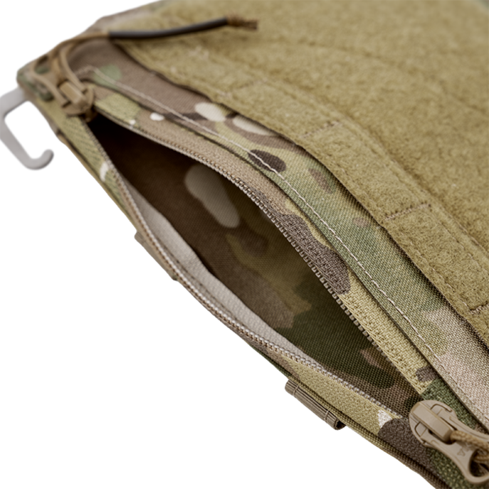 Integrated zipper pocket