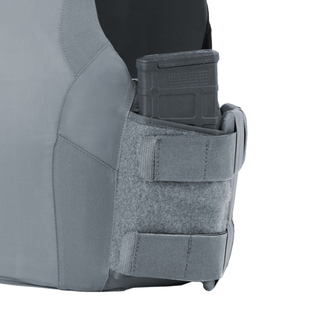 Includes 2 built-in pockets suitable for radio, rifle mag, pistol, or pistol mags