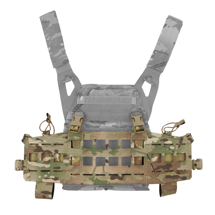 Webbing loops support detachable chest rigs
