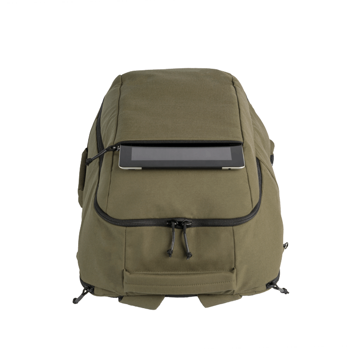 Tablet compatible outer pocket