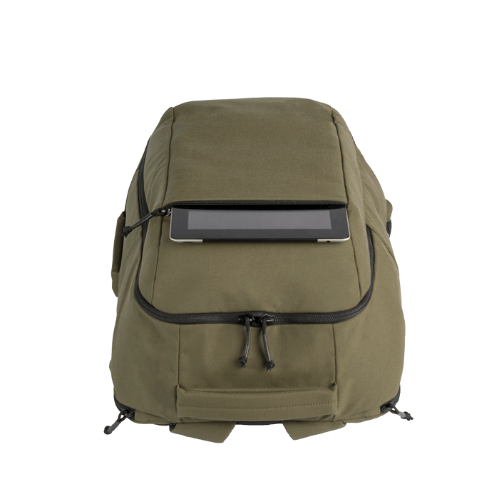 Tablet compatible outer pocket