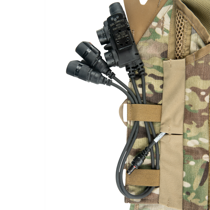 Baffled plate bag for concealing/routing com cables