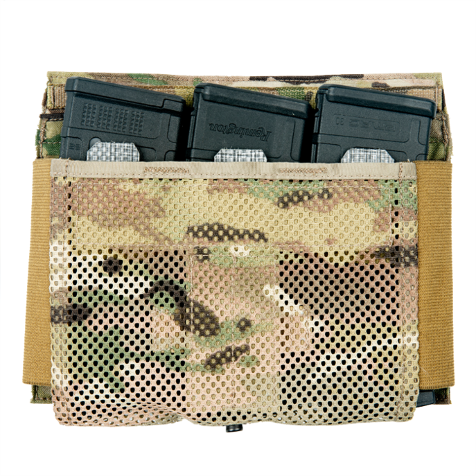 Rear pocket expands to hold a ballistic plate or R-SERIES™ M4 MAG RETAINER