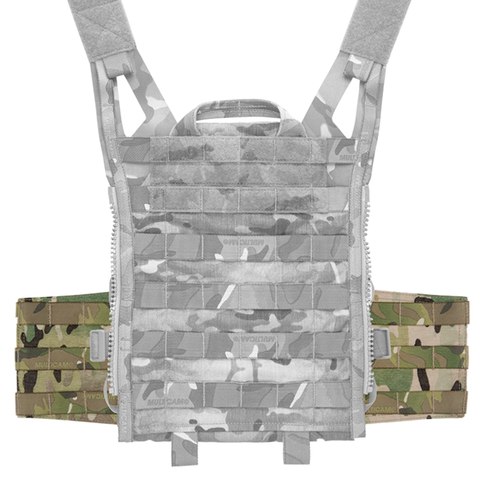 Ambidextrous design allows for connection to front or back of carrier